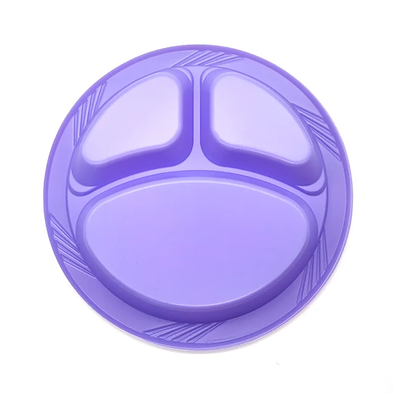 Plat Plastik Bulat Pakai 10 inci 3 petak