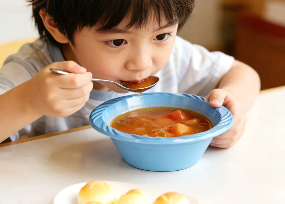 Ciri-ciri mangkuk plastik.