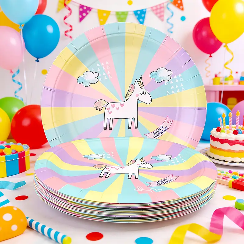 Pinggan Kertas Bulat Pakai 7 inci